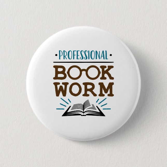 Beruflicher Bookworm Button (Vorderseite)