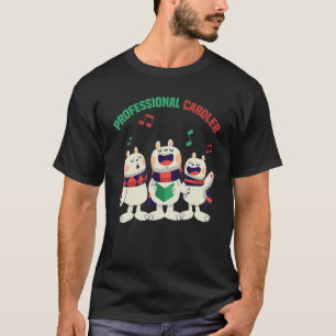 Beruflicher Caroler singt Ihr Herz aus T-Shirt