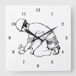 Beruflicher Carpenter Quadratische Wanduhr