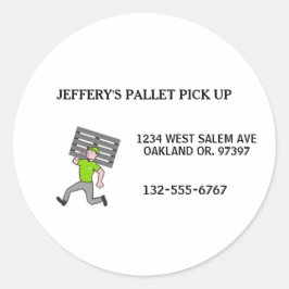 Beruflicher Cartoon-Typ Runder Aufkleber