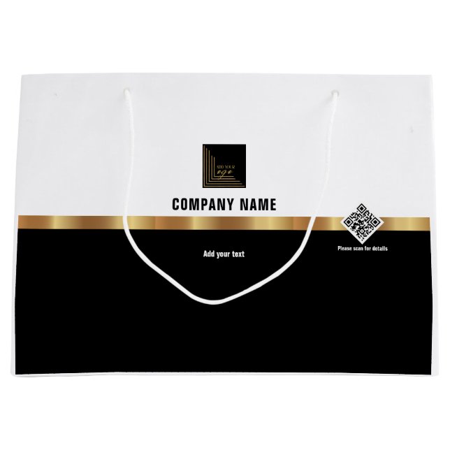 Beruflicher Client-Mitarbeiter bei QR-Codeabfrage Große Geschenktüte (Vorderseite)