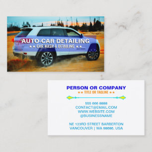 Beruflicher Cooler Wash & Auto für Mobilfahrzeuge Visitenkarte