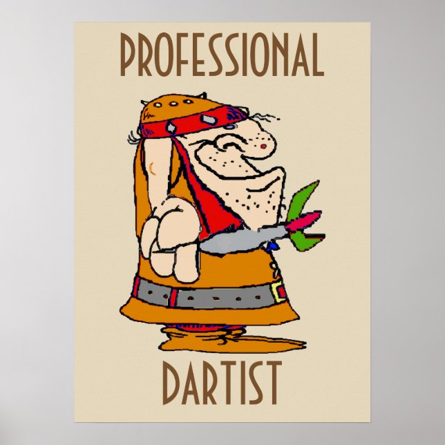 Beruflicher Dart Player, Text bearbeiten Poster (Vorne)