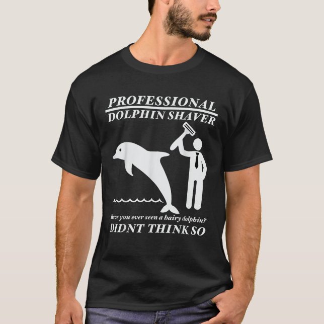 Beruflicher Delphin-Rasierer T-Shirt (Vorderseite)