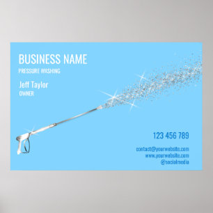 Beruflicher Druck Power waschen sauber Poster