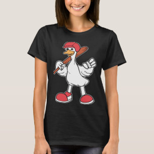 Beruflicher Duck Baseball Bat Player T-Shirt