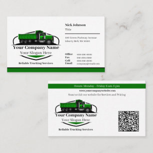 Beruflicher Dump Truck Hauling Company QR Code Visitenkarte