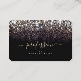 Beruflicher dunkler Glitzer aus dunklem Luminous Visitenkarte