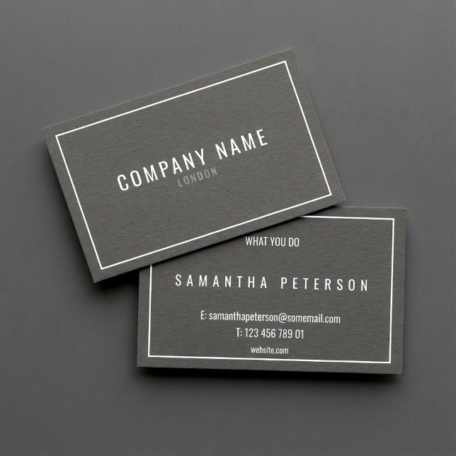 beruflicher dünner weißer Rand Visitenkarte (Thin white border professional business card.)