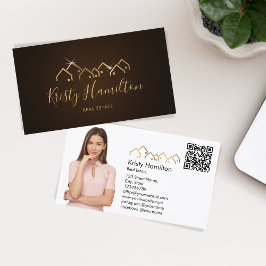 beruflicher Echtzeit-Anwesen-Realtor, um Foto-QR-C Visitenkarte