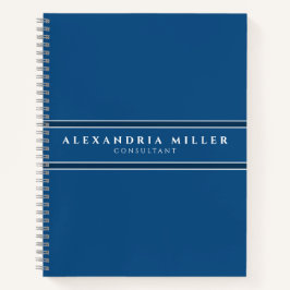 Beruflicher einfacher, moderner klassischer Blaust Notizbuch