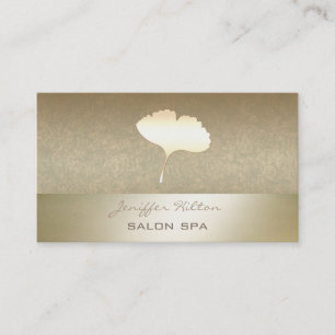 Beruflicher eleganter Ginko-Blattgold-Look Visitenkarte