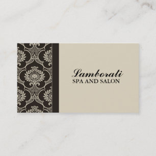 Beruflicher eleganter Kosmetologe Damask Floral Visitenkarte