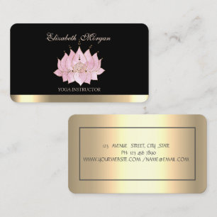 Beruflicher eleganter Lotus, schwarz Visitenkarte