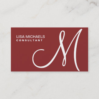 Beruflicher, eleganter Monogramm-Makeup-Künstler R Visitenkarte