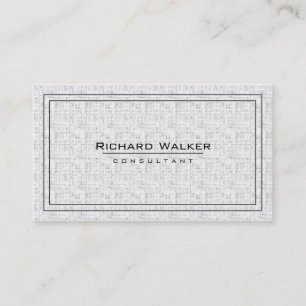 Beruflicher eleganter Schlichter White Square Boar Visitenkarte
