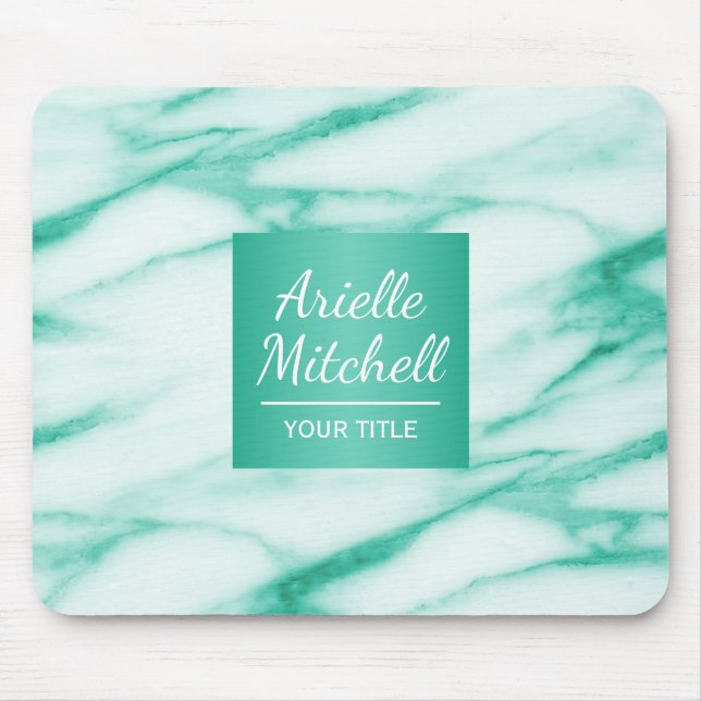 Beruflicher eleganter türkisfarbener Alabaster-Mar Mousepad (Vorne)