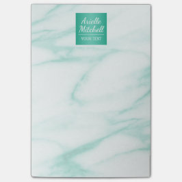 Beruflicher eleganter türkisfarbener Alabaster-Mar Post-it Klebezettel