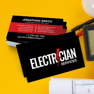 Beruflicher Elektrischer Unternehmer - Elektriker Visitenkarte