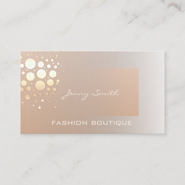 Beruflicher, extravaganter Konfetti aus Gold/Bronz Visitenkarte (Vorderseite)