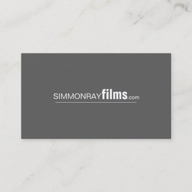 Beruflicher Filmemacher, Director Business Card Visitenkarte (Vorderseite)