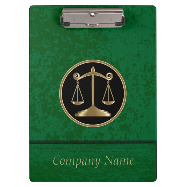 Beruflicher Firmenstil | Rechtsanwälte | DIY Text Klemmbrett (Vorderseite)
