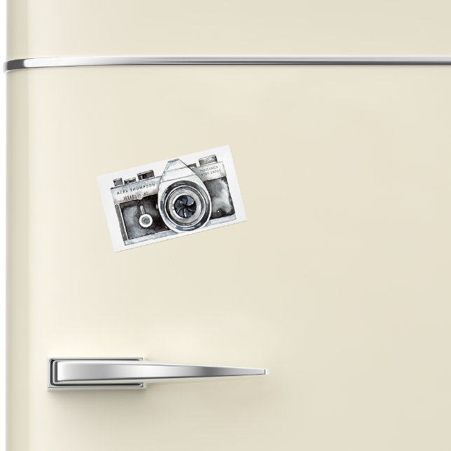 Beruflicher Fotograf der Aquarellkamera Magnetische Visitenkarte (Fridge Magnet business/profile/contact cards for photographers)