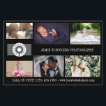 Beruflicher Fotograf-QR mit Schwarzen Logos Flyer<br><div class="desc">Marketing Flyer für einen beruflichen Fotografen,  der mit Fotos,  Logos,  Kontaktinformationen,  benutzerdefinierten Text und QR-Code personalisiert ist. Black Foto Collage Promotion Flyer für Ihr kleines Unternehmen gedruckt mit Fotos aus Ihrem Portfolio ,  Ihrem Logo,  und auf der Rückseite Ihre Kontaktdaten,  QR-Code und mehr.</div>
