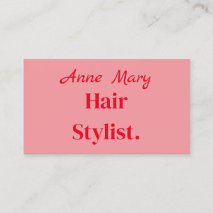 Beruflicher Friseursalon Minimal Orange Pink Visitenkarte