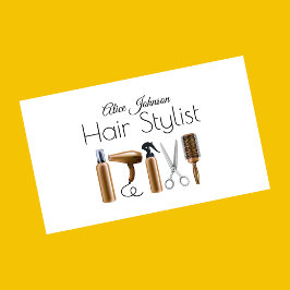 beruflicher Friseursalon mit elegantem, weißem Lux Visitenkarte