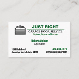 Beruflicher Garagenservice Visitenkarte