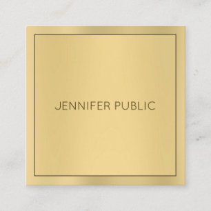 Beruflicher Glamour Gold Look Modernes Elegantes Quadratische Visitenkarte