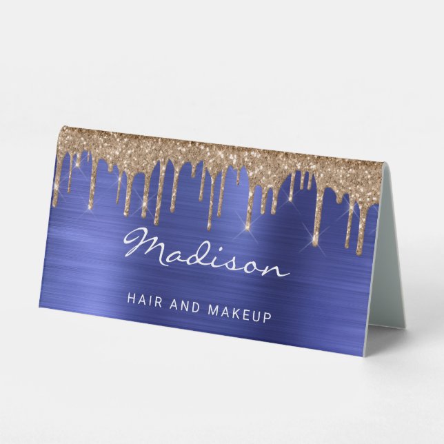 Beruflicher Glitzer Tischaufsteller (Vorderseite)