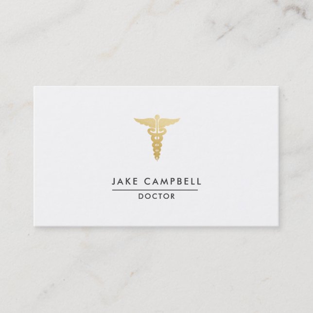 Beruflicher Golddoktor Medicine Symbol Visitenkarte (Vorderseite)