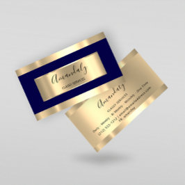 Beruflicher Goldfresser Makeup Artist Navy Visitenkarte