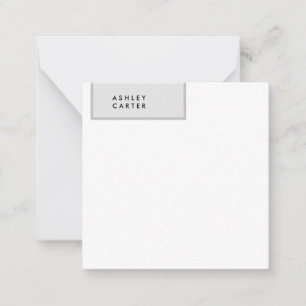 Beruflicher, grauweißer schlichter minimalistische mitteilungskarte