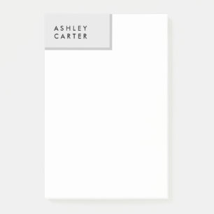 Beruflicher, grauweißer schlichter minimalistische post-it klebezettel