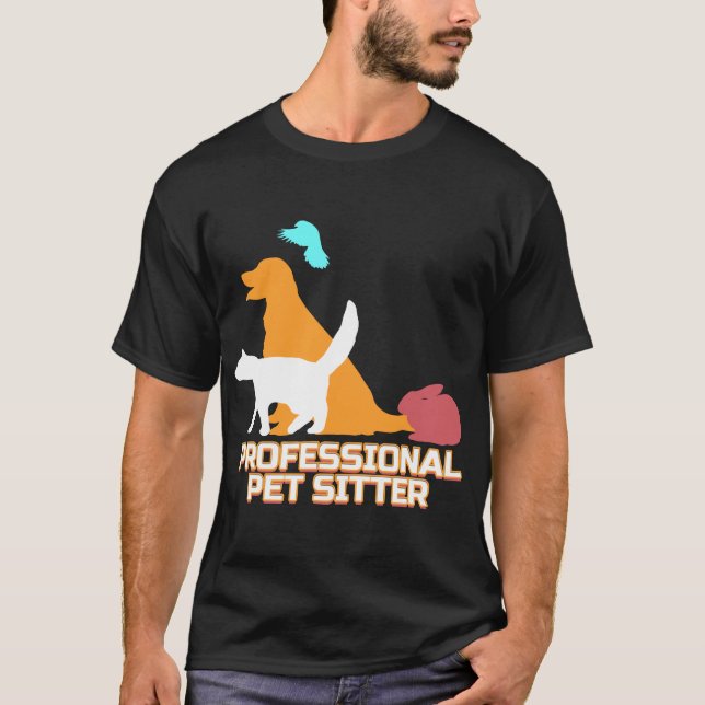 Beruflicher Heimtier-Sitter - Hundewalker T-Shirt (Vorderseite)