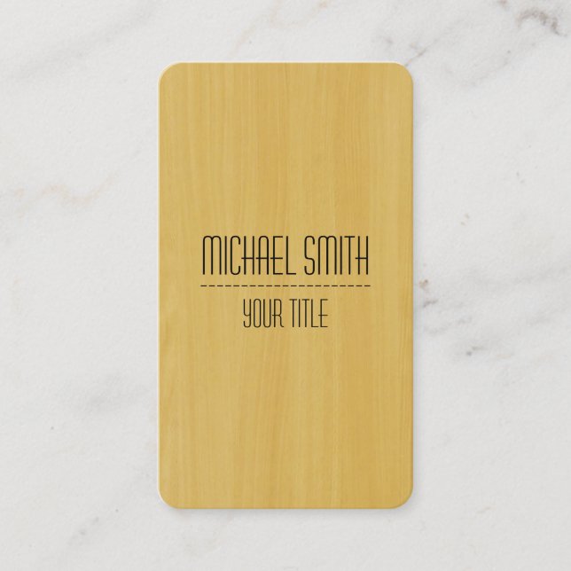 Beruflicher Holzkörner Look #10 Visitenkarte (Vorderseite)