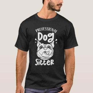 Beruflicher Hund Sitter Hunde Welpenret T-Shirt