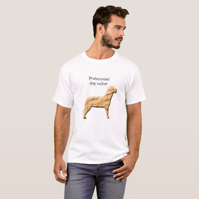 Beruflicher Hund Walker Pet Sitter Brown Welpe T-Shirt (Vorne ganz)