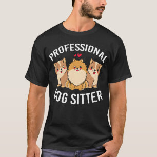 Beruflicher Hund zu Fuß Hund Sitzen Hund Sitter vi T-Shirt