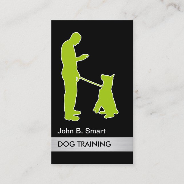 Beruflicher Hundetrainer Visitenkarte (Vorderseite)