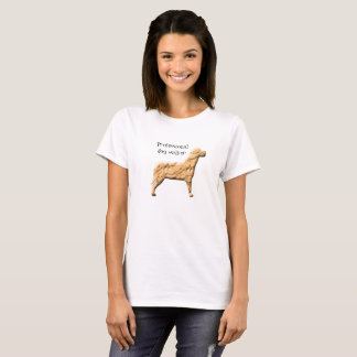 Beruflicher Hundewalker Sitter großer brauner Hund T-Shirt