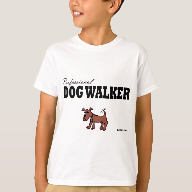 Beruflicher Hundewanderer T-Shirt (Vorderseite)
