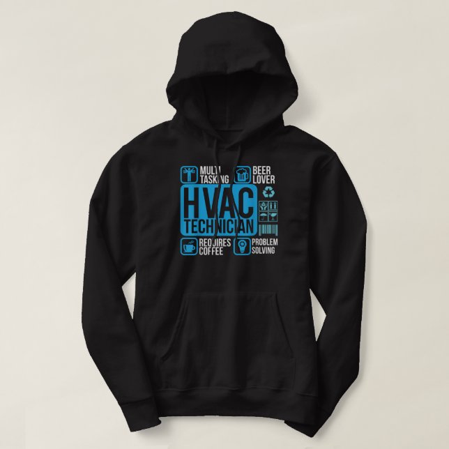 Beruflicher HVAC-Techniker HVAC-Heizung Hoodie (Design vorne)