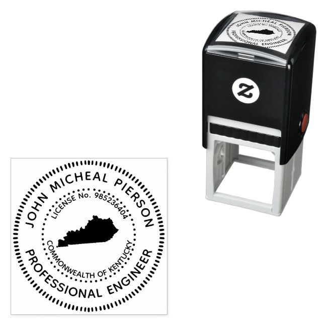 Beruflicher Ingenieur Kentucky Permastempel (Beispiel)