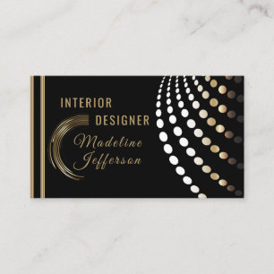 Beruflicher Innenarchitekt - Gold und Schwarzes Visitenkarte