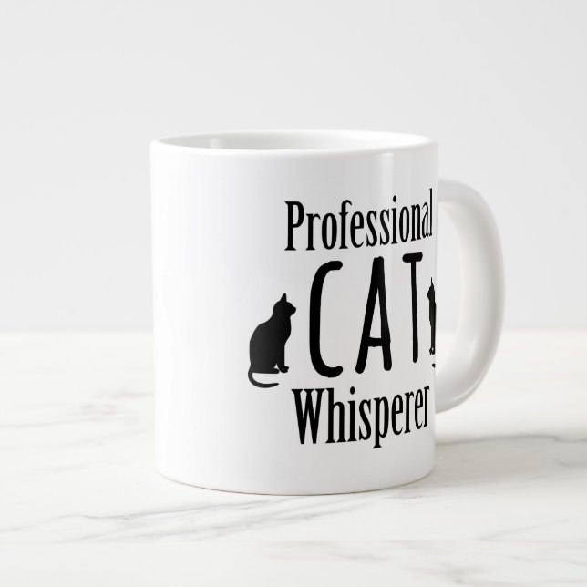Beruflicher KatzeWhisperer Jumbo-Tasse (Vorderseite Rechts)