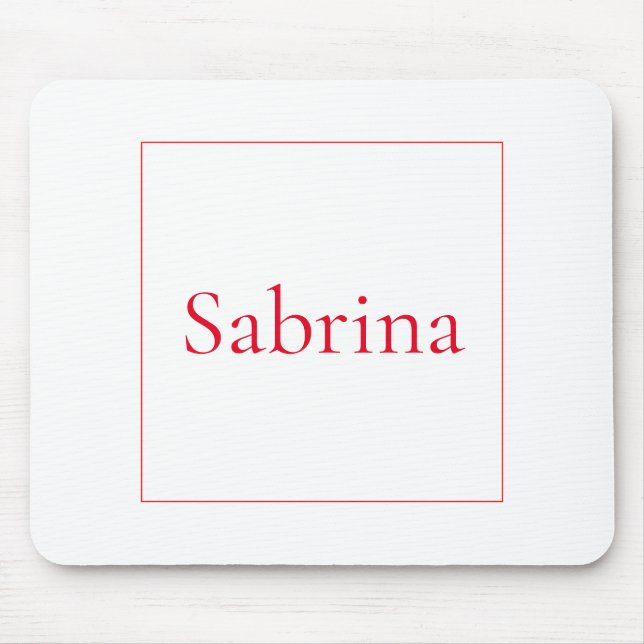 Beruflicher klassischer Name, rot Mousepad (Vorne)